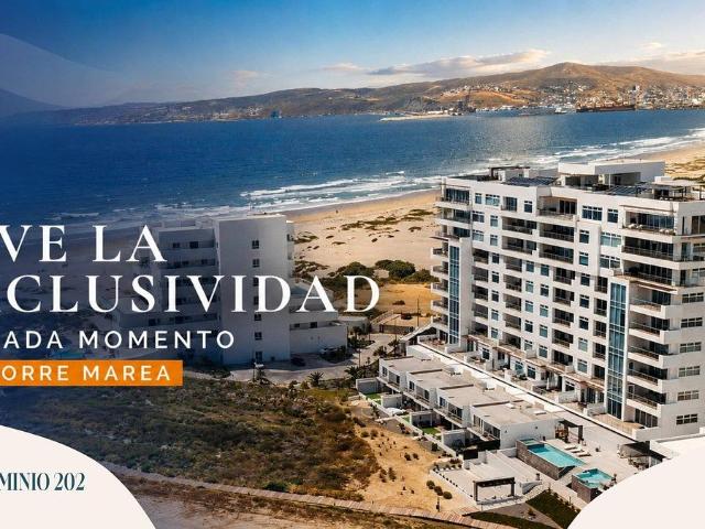 Departamento en renta frente al mar y terraza| Torre Marea Unid.202| BRC 56285