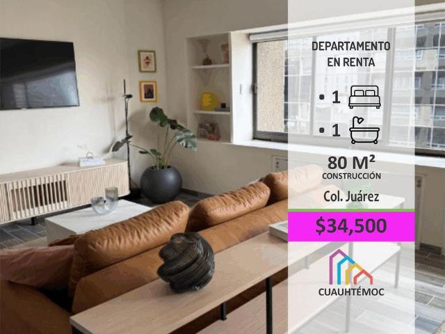 Departamento en renta Juárez, Cuauhtémoc, Cdmx
