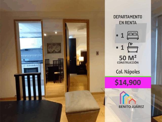 Departamento en renta Nápoles, Benito Juárez, Cdmx