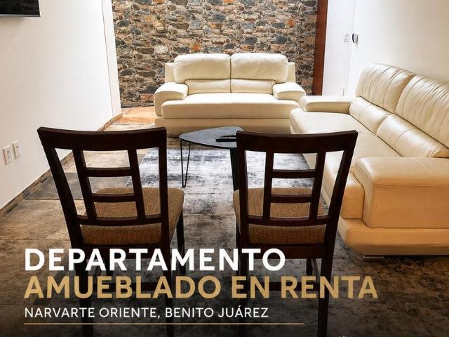 Departamento en renta Narvarte Oriente, Benito Juárez, Cdmx