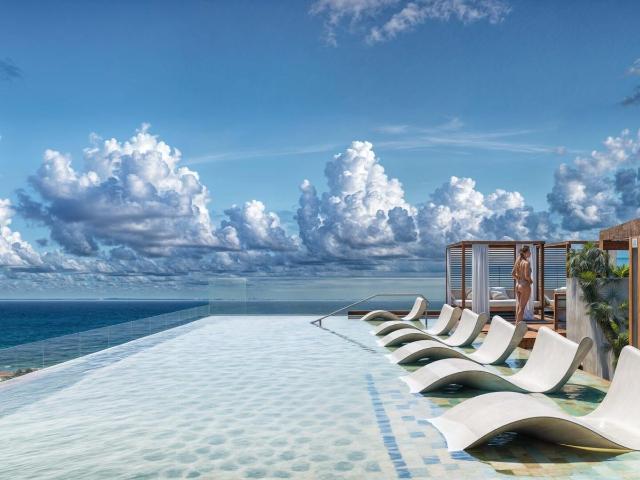 DEPARTAMENTO DE 2 RECAMARAS EN PLAYA DEL CARMEN ALBERCA INFINITY GYM EQUIPADO A PASOS DEL MAR