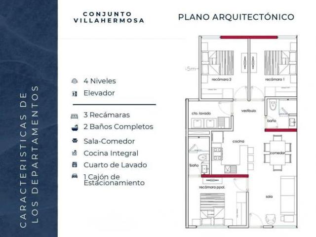 DEPARTAMENTO EN VENTA COL. VILLAHERMOSA