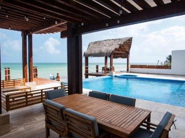Departamento en Venta Amueblado frente al mar de 3 Hab. Chicxulub Puerto.Yucat?n
