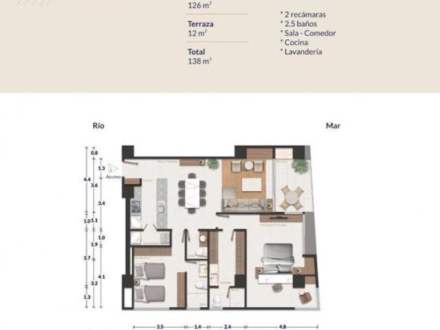 Departamento en venta Boca Marina