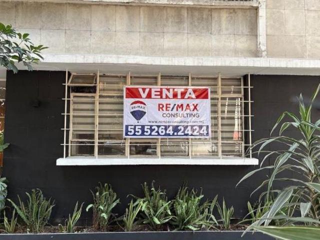 Departamento en venta de 124m2 en planta baja en la Col. Cuauhtémoc a unos pasos de Reforma