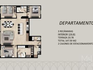 Departamento en Venta en Cancún de 3 recámaras, central, HODELA, SM 11