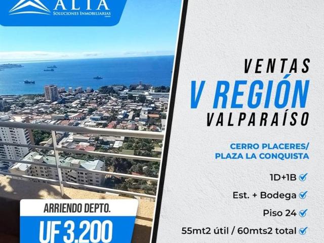 Departamento en Venta en Cerro Placeres/Plaza La Conquista/Amoblado