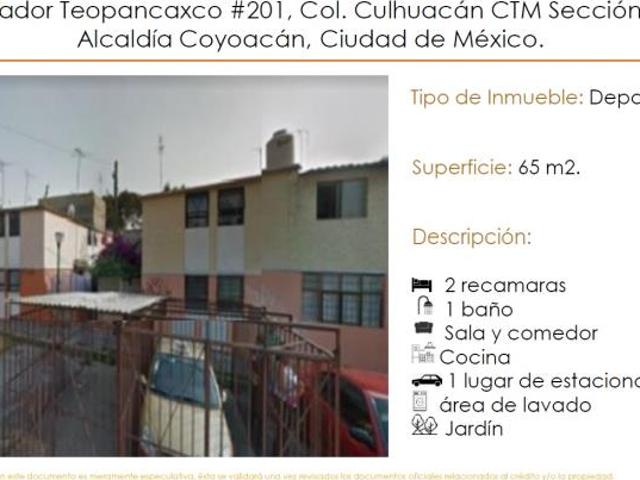 Departamento en venta en Culhuacán CTM Sección V, Coyoacán, Ciudad de México
