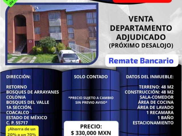 Departamento en venta en Bosques del Valle 1a Sección, Coacalco de Berriozábal, México
