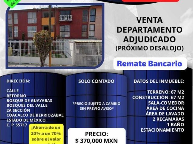 Departamento en venta en Bosques del Valle 2a Sección, Coacalco de Berriozábal, México