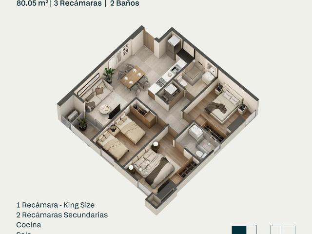 Departamento en Venta en Distrito Tec, Monterrey, NL