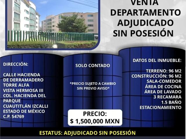 Departamento en venta en Hacienda del Parque, Cuautitlán Izcalli, México