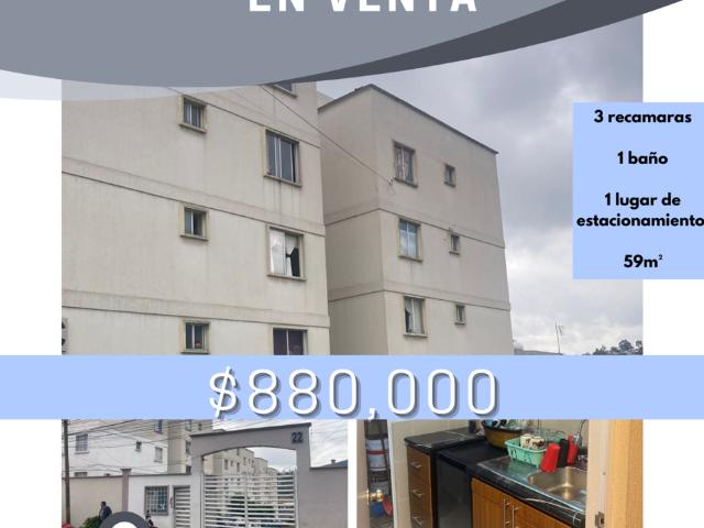 Departamento en venta en Lomas de Coacalco 2a. Sección Bosques, Coacalco de Berriozábal, México