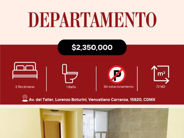Departamento en venta en Lorenzo Boturini, Venustiano Carranza, Ciudad de México