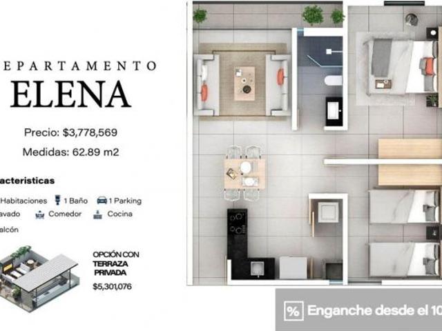 DEPARTAMENTO EN VENTA EN LA COLONIA AMERICANA