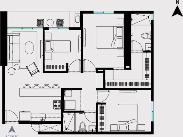 Departamento en venta en La Huasteca en Santa Catarina