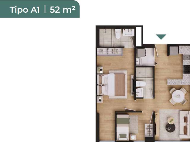 Departamento en venta en La Victoria a $81,876