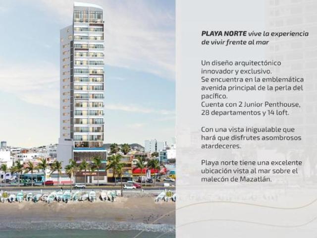 DEPARTAMENTO EN VENTA EN MAZATLÁN, TORRE PLAYA NORTE CON VISTA AL MAR