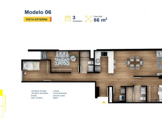 Departamento en venta en Miraflores a S/697,000