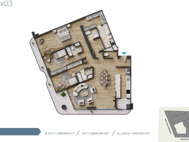 Departamento en venta en Miraflores a $271,000