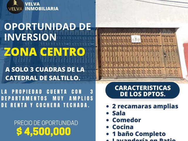 Departamento en venta en Saltillo Centro, Saltillo, Coahuila de Zaragoza