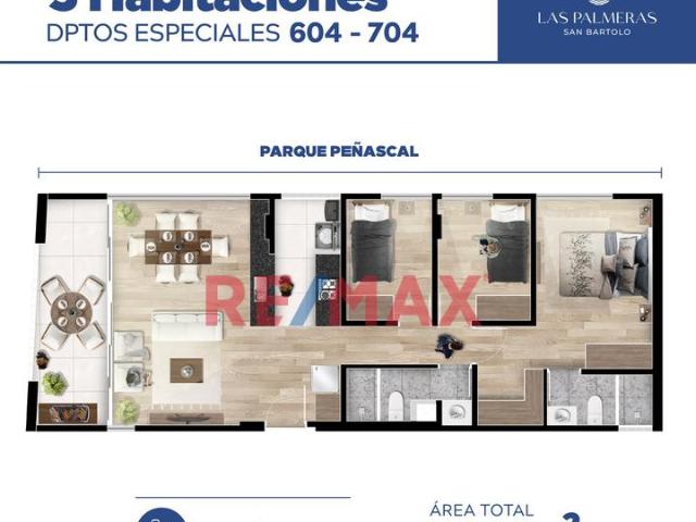 Departamento en venta en San Bartolo a S/531,980