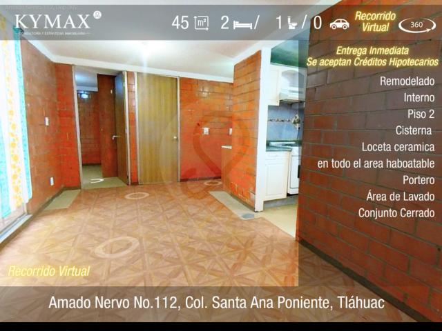 Departamento en Venta en Santa Ana Poniente, Tl?huac, CDMX