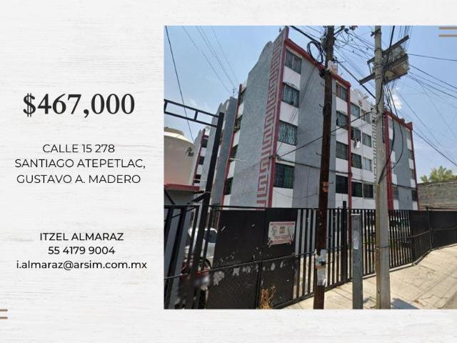 Departamento en venta en Santiago Atepetlac, Gustavo A. Madero, Ciudad de México