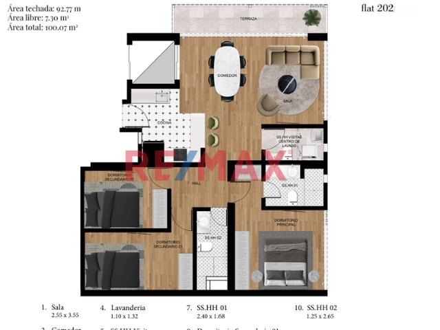 Departamento en venta en Santiago De Surco a S/705,000