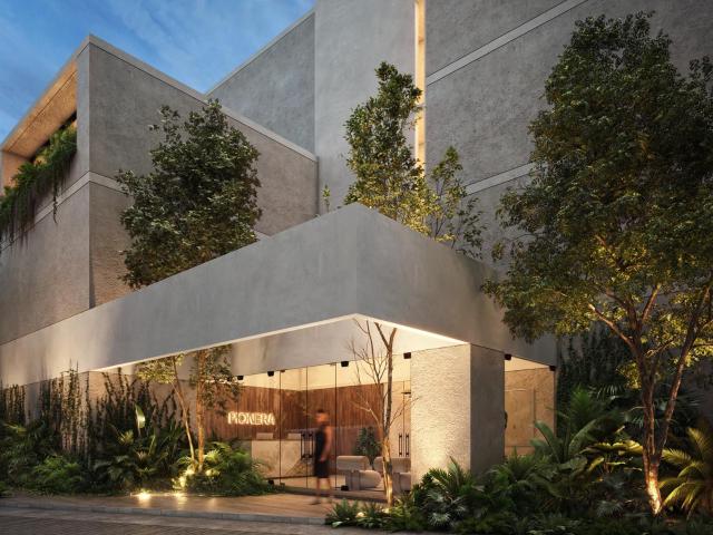 Departamento en venta en Pionera Conkal de 1 recamara, desarrollo de lujo