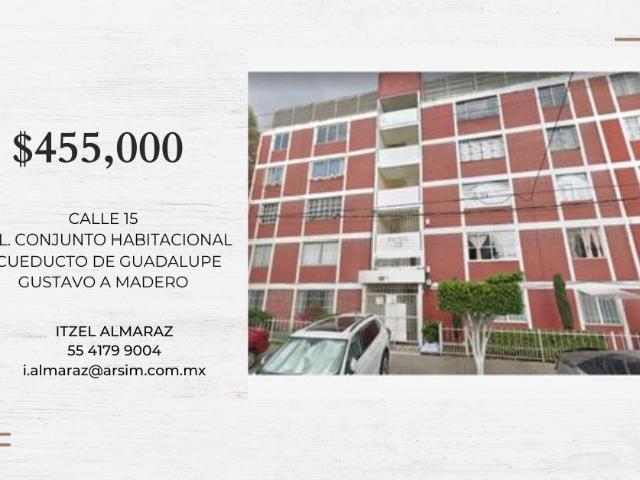 Departamento en venta en Residencial Acueducto de Guadalupe, Gustavo A. Madero, Ciudad de México