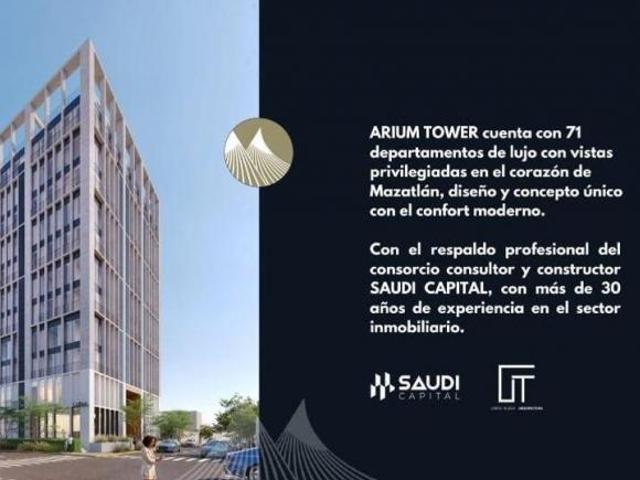 DEPARTAMENTO EN VENTA EN TORRE ARIUM, MAZATLAN, SINALOA