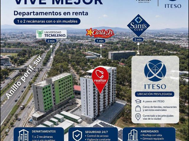 DEPARTAMENTO EN VENTA EN TLAQUEPAQUE TORRE THE BLOCK EASY LIVING ITESO