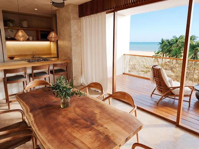 DEPARTAMENTO EN VENTA FRENTE AL MAR DE 3 RECAMARAS Y AMENIDADES EN SISAL, YUCAT?N