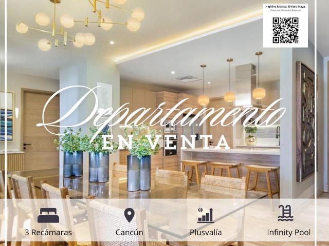Departamento en Venta I Cancun I 3 Rec I Conectividad I Exclusividad I Cancha de Padel