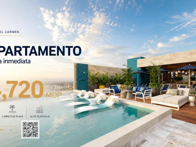 DEPARTAMENTO EN VENTA | PLAYA DEL CARMEN | 1 HABITACI?N | IDEAL AIRBNB | 2 MINUTOS DE LA PLAYA