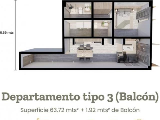 Departamento en Venta Torre Fedor 4959, Jardines de la Patria