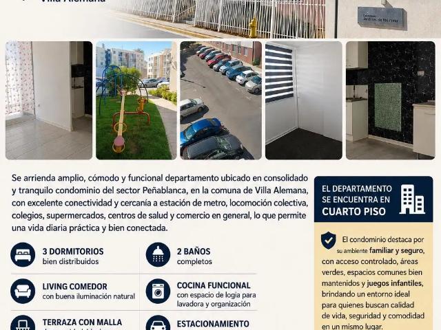 Departamento en Villa Alemana