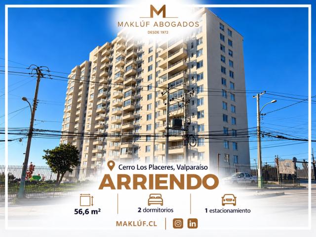 Departamento estilo Mariposa en arriendo, Cerro Los Placeres, Valparaíso