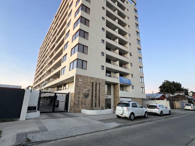 Departamento estudio, edificio Monteprado, centro de Chillan, sin estacionamiento