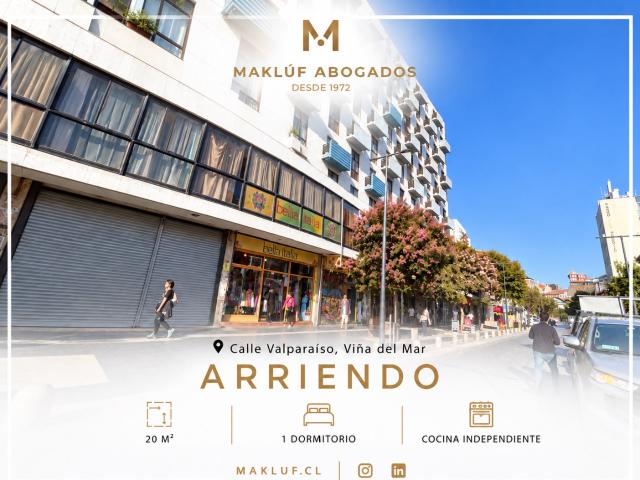 Departamento estudio en arriendo, Calle Valparaíso, Viña del Mar