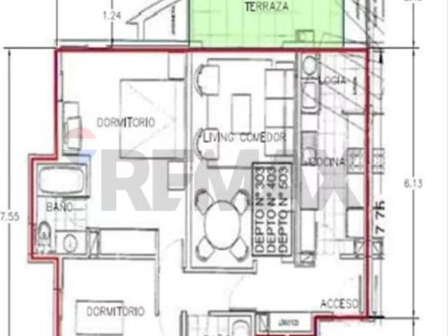 Departamento exclusivo el golf, las condes | 2 dormitorios por 9300.00 en Las Condes