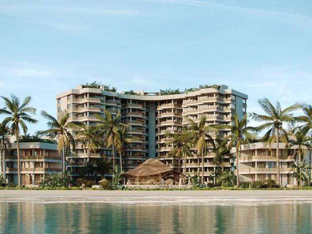 Departamento frente al mar, con alberca y amedidades, venta San Crisanto Yucatan