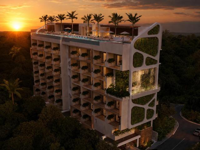Departamento lujo con Vista al Oc?ano en Venta, Puerto Morelos, Alberca Infinita, 250 M de la Playa