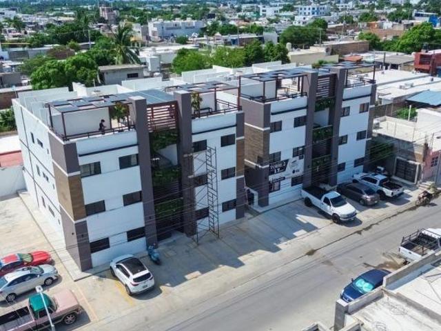 Departamento nuevo en venta en Mazatlán, 2 recámaras, 2 baños y roof top Col. Francisco Villa