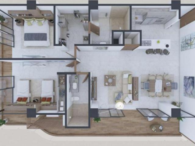 Departamento nuevo moderno en venta en Cancún 1526