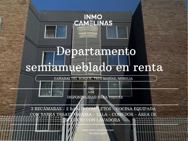 Departamento Semiamueblado en Renta en Cañadas Del Bosque, Tres Marías, Morelia