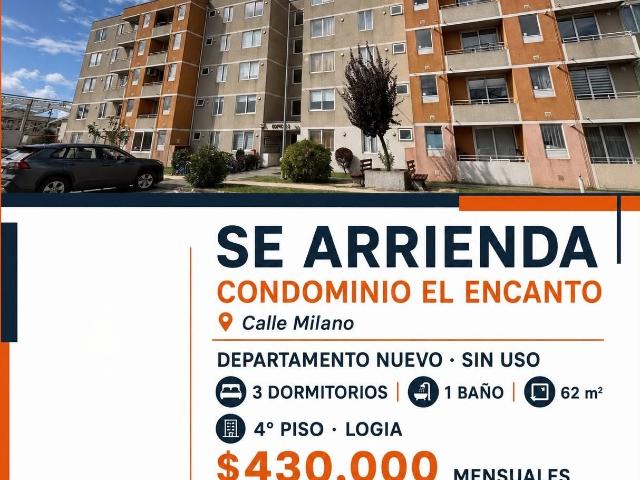 Departamento sin uso en condominio con excelente conectividad