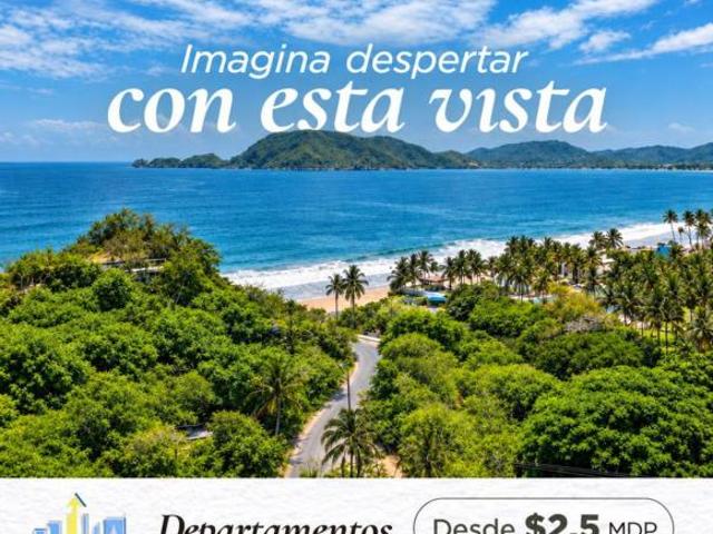 Departamento Preventa Manzanillo Colima Olas Altas desde 2.5 MDD 1 Recamara Baño Cocina Cochera