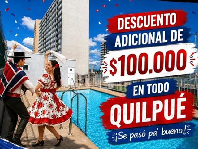 Departamentos en arriendo en Quilpué | PROMOCIÓN 2d2b sin estacionamiento Troncal Sur Quilpué 2 dormitorios por CLP 200000.00